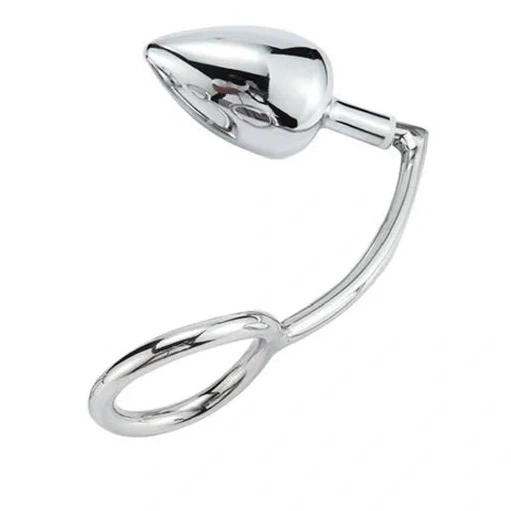 Steel with Cock Ring Anal Hook Set 4663 Stainless DiscreetChoice 1213